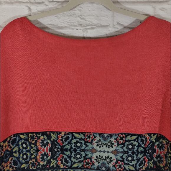 W Free People Pink Blue Floral Striped Steppin Out Tunic Top Mini Dress NWT XS - Picture 7 of 10